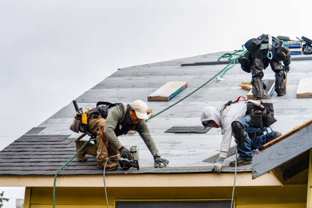 Professional Roofing technician working in Union Hall, VA